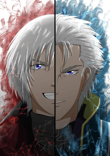 Dante &amp; Vergil from Devil May Cry fan art